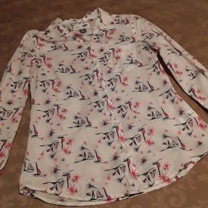 Old Navy Sailboat Button Down Blouse